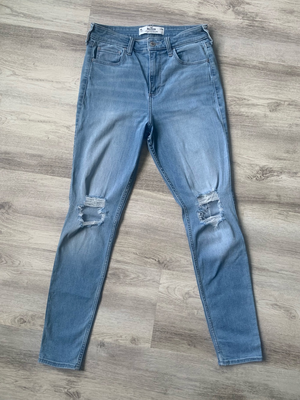 Hollister Light/medium Blue wash CURVY HIGH RISE Super Skinny with soft stretch
